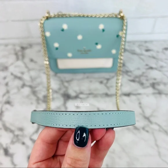 Kate Spade Remi Daisy Embroidered Chain Crossbody & L-Zip Cardholder Wallet - Picture 4 of 16